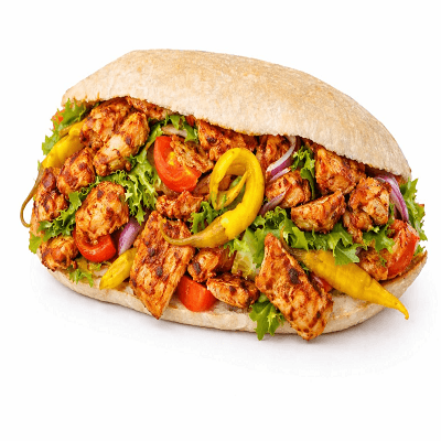 Chicken Doner Kebab In Naan 